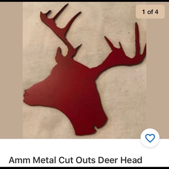 Metal cut out of Deer head - Picture 1 of 5